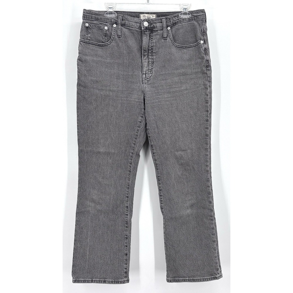 Madewell Slim‎ Demi Boot Jeans Size 29 x 25 Gray High Rise Stretch Denim
